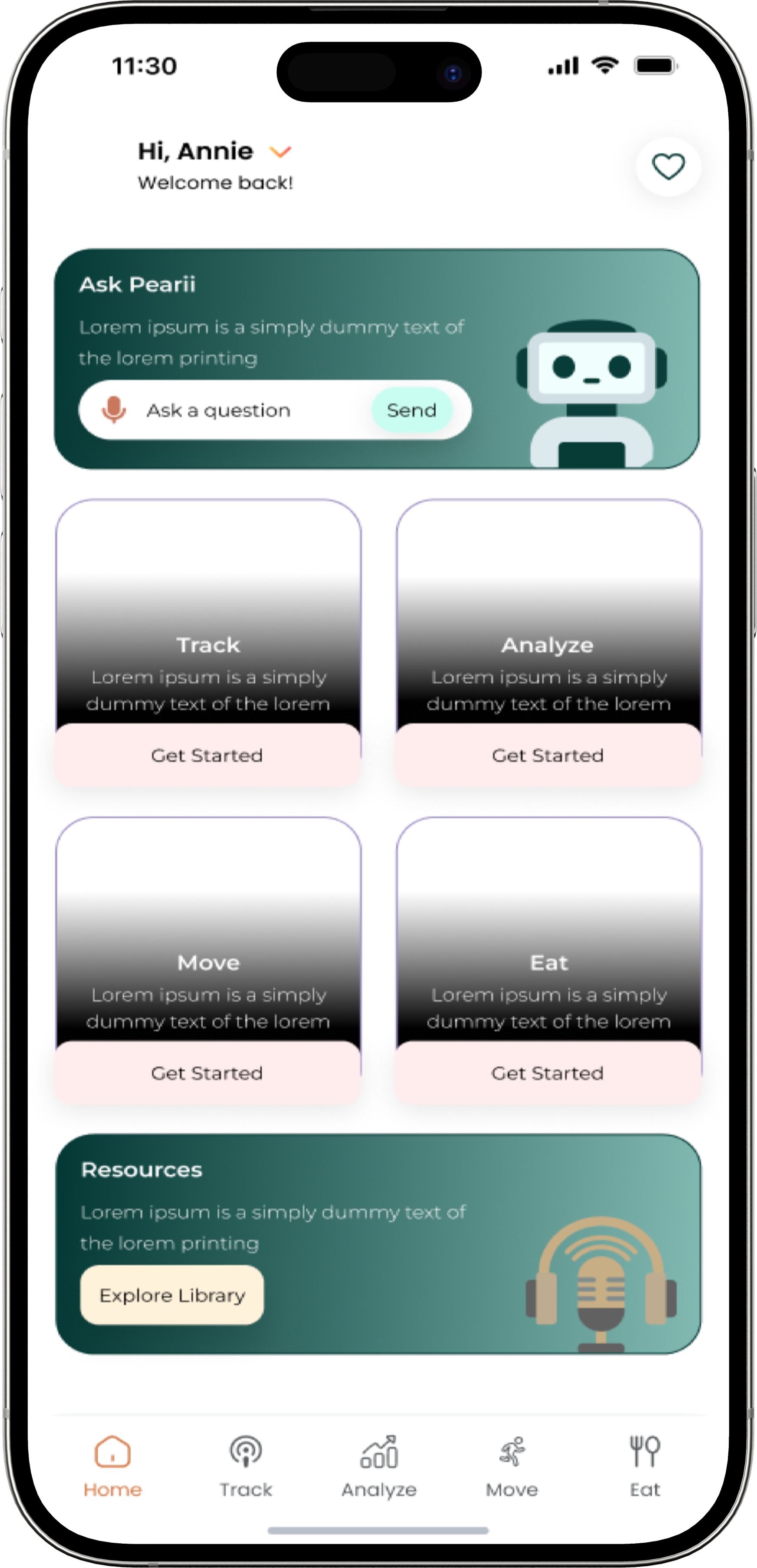 AI chat screen